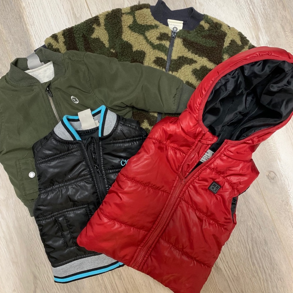 Bundle of Calvin Klein jackets and vests